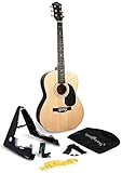 Martin Smith Akustikgitarren-Set mit Akustikgitarre in voller Größe, Gitarrenständer,...