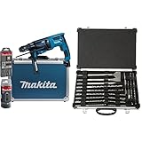 Makita Kombihammer für SDS-Plus 26 mm im Alukoffer, HR2631FT13 + Makita D-42444 SDS+...