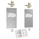 hang-it Spiegelbefestigung Set Wandmontage L - 2 Stück Spiegelbleche 200x100 mm -...
