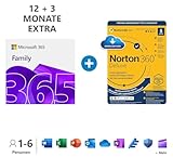 Microsoft 365 Family | 12+3 Monate, bis zu 6 Nutzer | PC/Mac & mobile Geräte | bis zu 6...