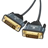 Thzzhnno DVI auf DVI Kabel 2M, Vergoldet und Geflochten DVI D 24 + 1 auf DVI-Kabel hohe...
