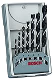 Bosch Professional 7tlg. Holzspiralbohrer-Set (für Weich- und Hartholz, Ø 3-10 mm,...