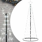 vidaXL Weihnachtsbaum Kegelform 200 LEDs Kaltweiß 182 cm