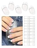 Wahrshei UV Gel Strips | 20 pcs Classic French UV Gel Nagelfolie | Nagelfolie...