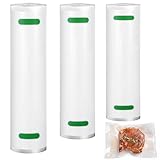 Diompirux 3 Rollen transparent Vakuumrollen(20/25/28x300cm), für alle Vakuumierer und...