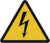 Warnung vor elektrischer Spannung Kunststoffschild Ø 10 cm gemäß ISO 7010, ASR A1.3...