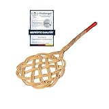 NEUSTANLO | Teppichklopfer in Sonnenform mit Handschutz | 3-fädiges Natur Rattan |...