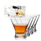 WOTOR Martini-Gläser ohne Stiel, 237 ml, Cocktailglas-Set, ausgefallene moderne...