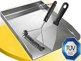 valuents® Grillplatte - Plancha Grill Platte aus dickem & rostfreiem Edelstahl...
