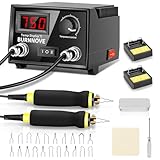 BURNNOVE Holz Pyrographie Set 100W, 100–750°C, Doppel-Pyrographie-Stifte mit...