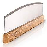 Blumtal Pizzaschneider Edelstahl - Profi Pizzamesser Wiegemesser mit 32cm...
