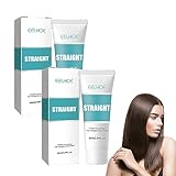 2 Stück Hair Straightening Cream, Seidige & Glänzende Haarglättungscreme,...