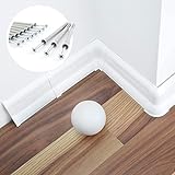 [DQ-PP] 10 Meter Sockelleisten 62mm PVC Weiß Laminatleisten Fussleisten aus Kunststoff...
