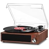 Plattenspieler, FYDEE Vinyl Plattenspieler Bluetooth Schallplattenspieler Vintage...