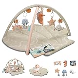 Suihuooo Spielbogen Baby, Ozean Muschel Thema Spieldecke Baby, Baby Gym mit 6...
