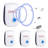 Ultraschall Schädlingsbekämpfer, 4 Stück Elektronische Insektenschutzmittel &...
