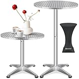 KESSER® 2in1 Stehtisch Bistrotisch 1er Set | Aluminium Edelstahlplatte |...