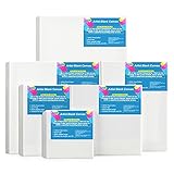 FEPITO 6 PCS Leinwand Set Künstler Leer Leinwand Sortierte Größe Kunst Leinwand Rahmen...