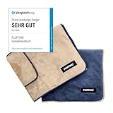 FLUFFINO Hundehandtuch 2er Set - 120 x 70 cm - extrem saugfähig & weich | Waschbar bei...