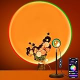 MeRGBW-Home Sunset Lampe, 21 Farben Sonnenuntergang Lampe, USB-Anschluss Sonnenlicht LED...
