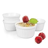 Soufflé Förmchen, 4 Stück Creme Brulee Schälchen, Pastetenform - 180ml, Kleine...