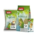 PANTO Wellensittich-Komplettset - Wellensittich-Futter mit Pluramin, Kolbenhirse &...