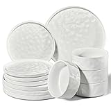 Homikit Geschirrset, 12-teiliges Geschirr Set für 4 Personen, Kombiservice Tafelservice...