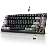 KOORUI Mechanisch Tastatur, Gaming Tastatur Kabellos/Kabelgebunden/Bluetooth 26 RGB...
