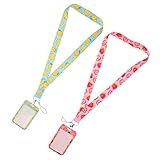 STOBOK 2 Vertikaler Id-Ausweishalter Mit Lanyard -Id-Namenskartenhalter Durchsichtiger...