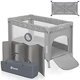 LIONELO Stefi Baby Laufstall, Kinderbett, Reisebett ab Geburt bis 15 kg,...
