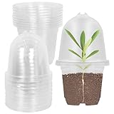 UBEGOOD 12 Pcs Klare Anzuchttöpfe, 9cm Kunststoff Pflanzentöpfe mit...