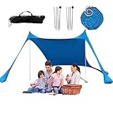 Strandzelt Sonnenschutz Sonnensegel UPF 50+ UV Schutz | Familie Strandzelt Sonnenschirm |...