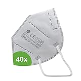 Kemes FFP2 Masken CE-Zertifiziert 40 Stück Atemschutzmaske inklusive 1x Maskenhalter CE...