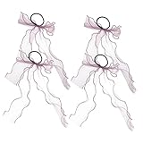 Healeved 4 Stück Krawatte Haarschmuck Für Frauen Dehnbare Haargummis Elastische...