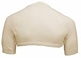 Schulterwärmer mit hohem Nacken aus 70% Angora von wobera (Gr. S, Farbe: beige)