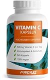 Vitamin C hochdosiert - 365 Vitamin C Kapseln - 500 mg Vitamin C gepuffert - hochwertiges...