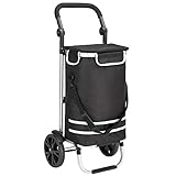 MONZANA® 3in1 Einkaufstrolley 56L bis 40 kg klappbar abnehmbare Tasche Handwagen...
