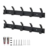 Galerie SV Kleiderhaken Wand, 2 Stück Garderobenhaken mit 5 Haken, Kleiderhaken...