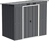 Duramax ECO 6 x 4 (2.17 m²) Metallgerätehaus mit Steildach, Gartenhaus aus...