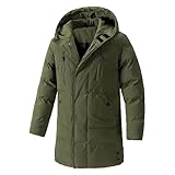 Generisch Winterparka Herren Wintermantel Gefütterte Parka Jacke Herren Mantel Lang...