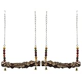 Wisboey 2Er-Pack HüHnerschaukel, Naturholz-Schaukelspielzeug, HolzstäNder für...