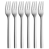 WMF Nuova Kuchengabel Set 6-teilig, 16 cm, Cromargan Edelstahl poliert, Kuchengabeln 6...