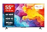 TCL 55V6B 55 Zoll, 4K Ultra HD, HDR TV, Smart TV unterstützt von Google TV (Dolby Audio,...