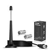 Bingfu FM UKW Radio Antenne DAB Teleskopantenne Stabantenne mit Magnetfuß und 3m...