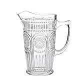 Kingrol 1.5L Glaskanne, 50oz Vintage Wasserkaraffe Krug für Eistee,...
