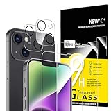 NEW'C für iPhone 14 für Panzerglas 6,1'(2 Stück) und Kamera Panzer Schutz Glas für...