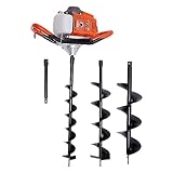 Wensiy 71 cc Post Hole Digger, gasbetriebener Erdbohrer, Bodenbohrer und 4 Zoll, 6 Zoll, 8...