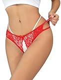 ohyeahlady Unterhosen Damen im Schritt Offen Große Größen Spitze String Tanga Damen...