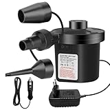 Elektrische Luftpumpe,Jsdoin Luftpumpe für luftmatratze, 2 in 1 Inflate und Deflate...