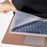 SDTEK Tastaturschutzfolie aus Silikon, transparent, universell Kompatibel mit 15-17 Zoll...